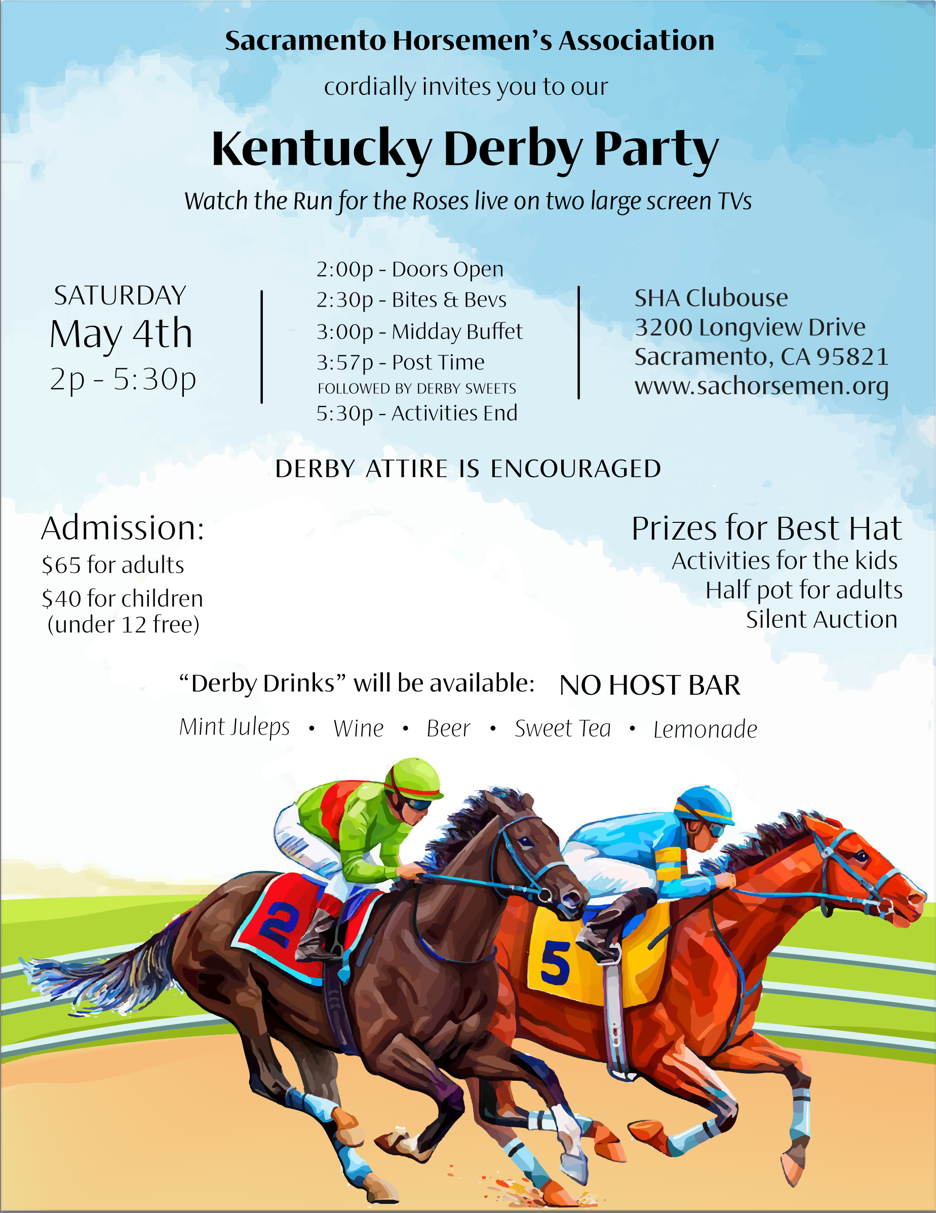 2024 Kentucky Derby Party | Sacramento Horsemens Association